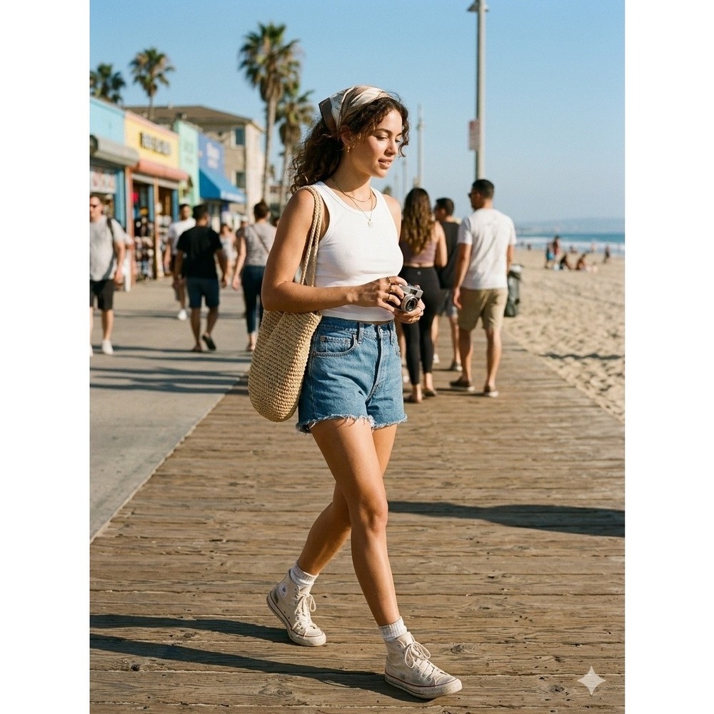 Levi's Premium 501 High Rise Cutoff Denim Shorts Waterless Light Wash W30 EUC
